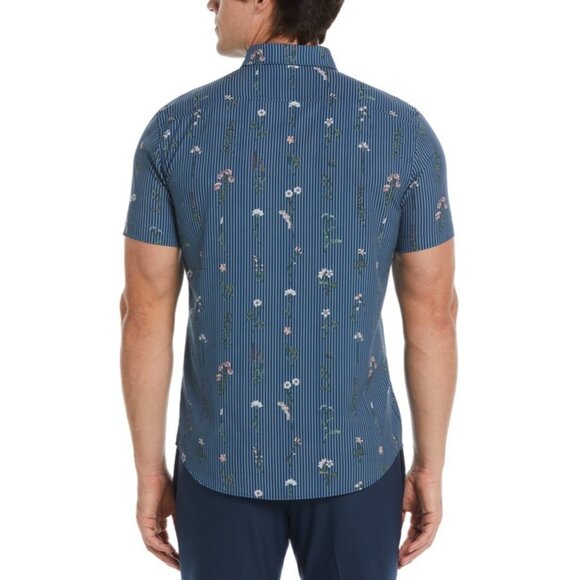 Perry Ellis Men's Blue Floral Print Stretch Shirt – Size Small NWT - Picture 4 of 10